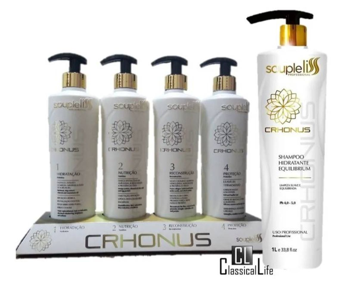 Moda Cronograma Capilar Crhonus Souple Liss Completo + Shampoo 1l ...