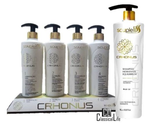 Cronograma Capilar Crhonus Souple Liss Completo + Shampoo 1l ...
