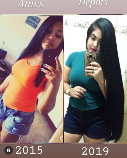 Antes e depois cabelo