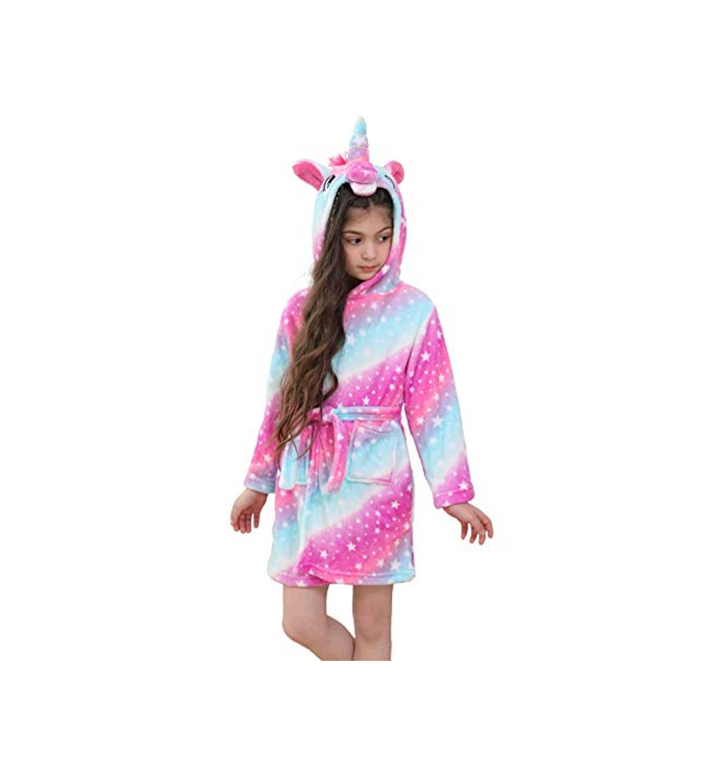 Fashion Ksnnrsng Suave Unicornio Albornoz con Capucha Ropa de Dormir- Regalos de Unicornio