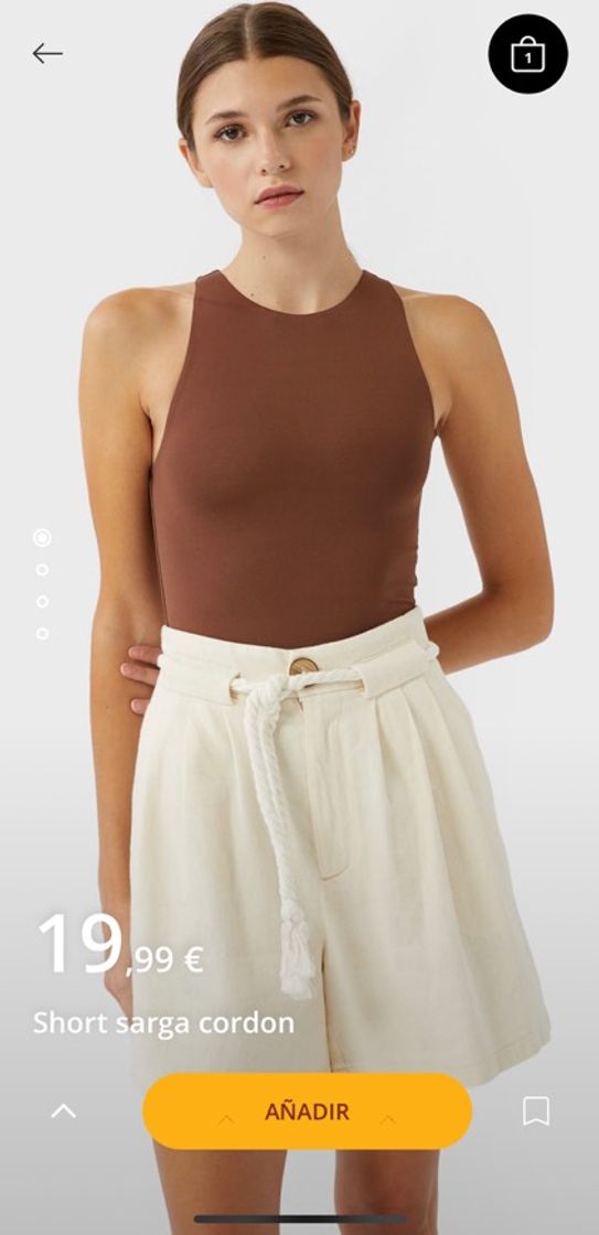 Social Short sarga cordón -de Stradivarius 