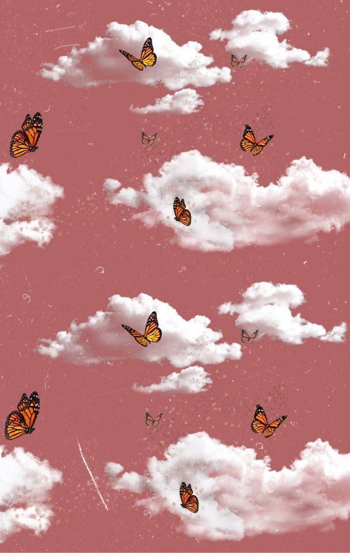 Productos Wallpaper Clouds Butteflies