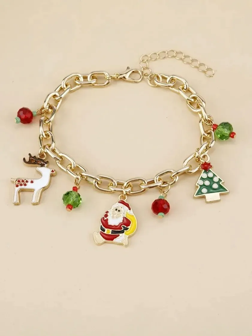 Fashion Christmas Deer Charm Bracelet Shein