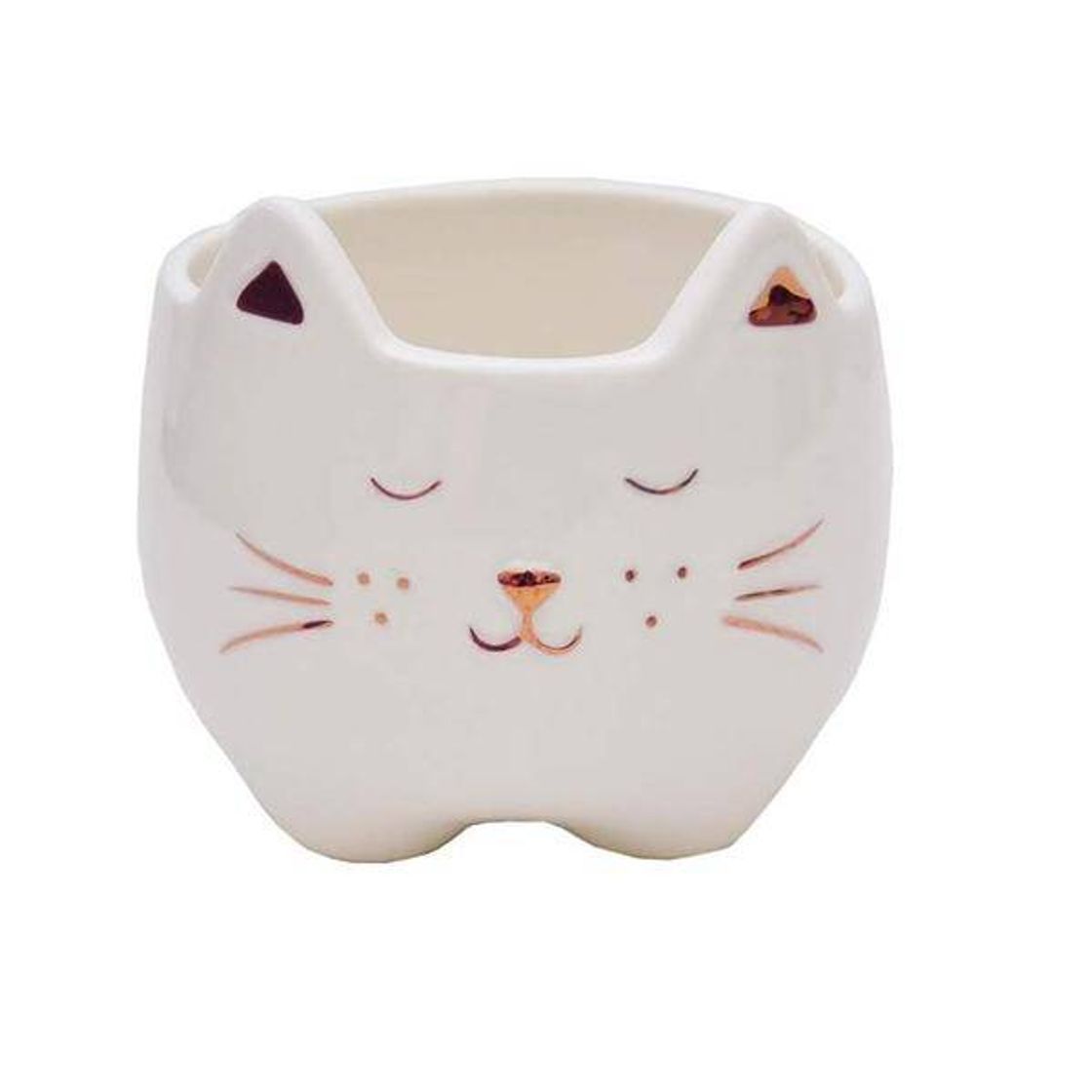 Moda Mini cachepot gatinho rose