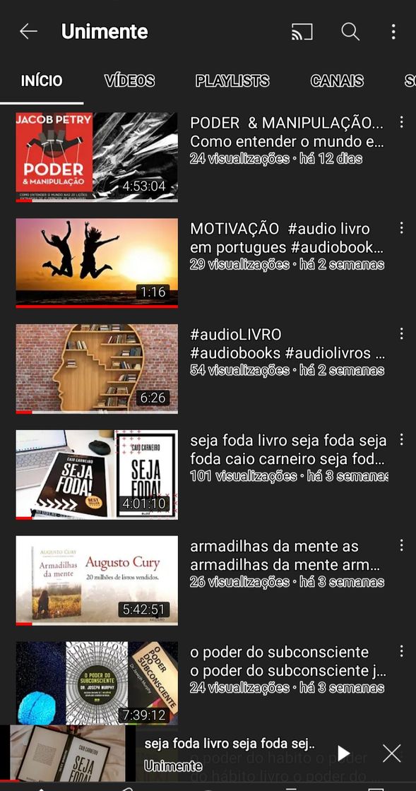 Moda UNIMENTE ÁUDIO LIVROS 