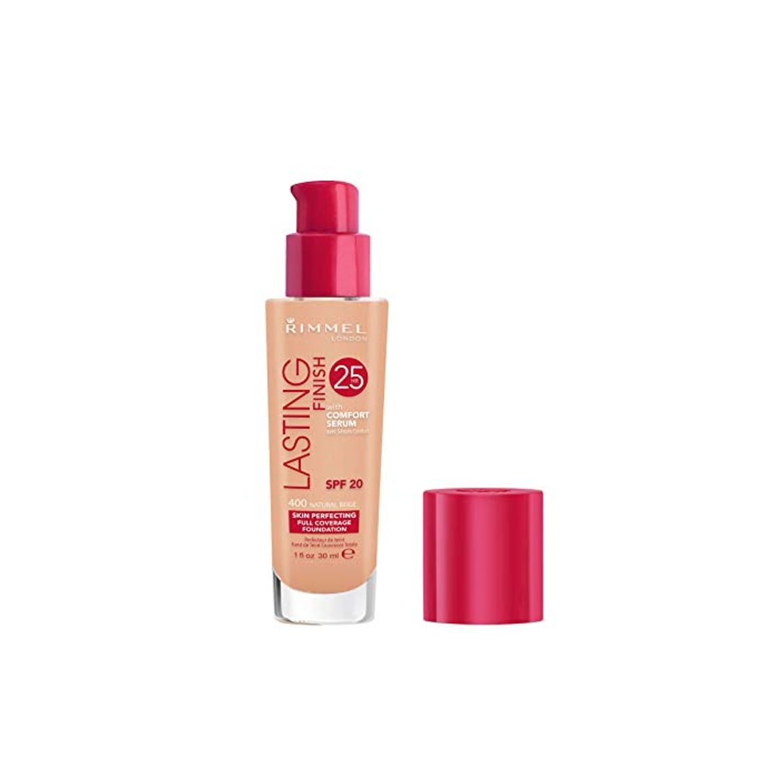 Social Rimmel London Lasting Finish Foundation 25H Base de Maquillaje Tono 400 Natural