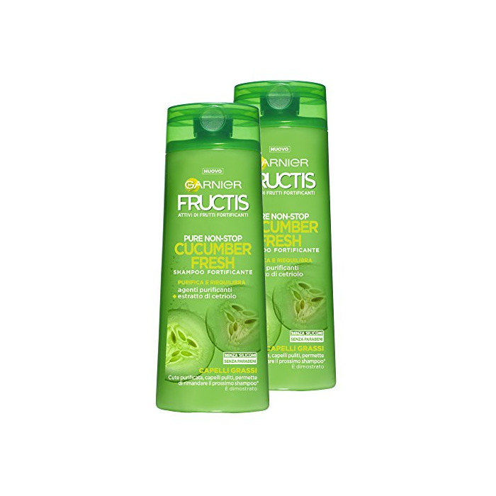 Belleza Garnier Fructis Champú Cabello grasas pepino Fresh con extracto de pepino