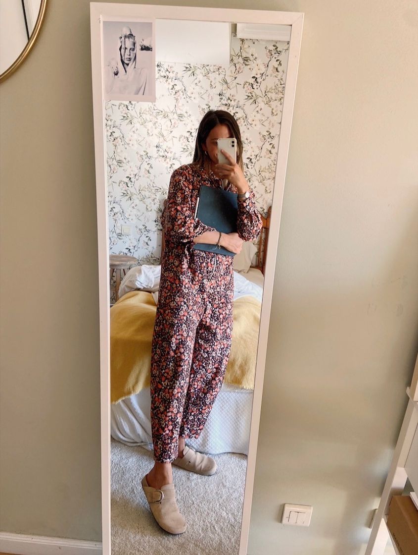 Social Zueco piel pasador - Mujer