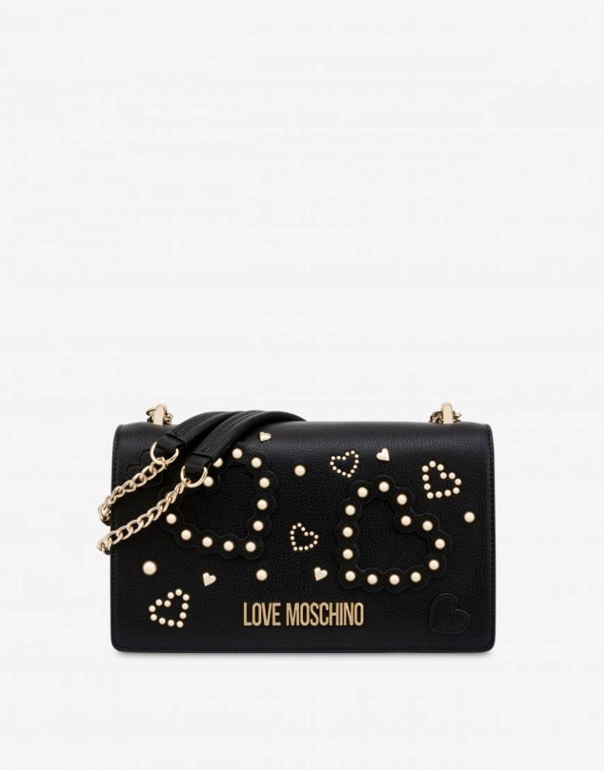 Product MOSCHINO SHOULDER BAG WITH HEARTS AND STUDS MALAS MODA 

