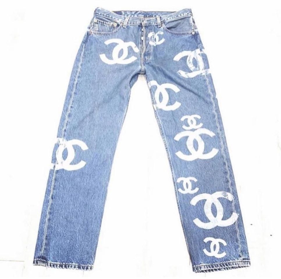 Producto Custom Handpainted Vintage Denim Distressed Jeans