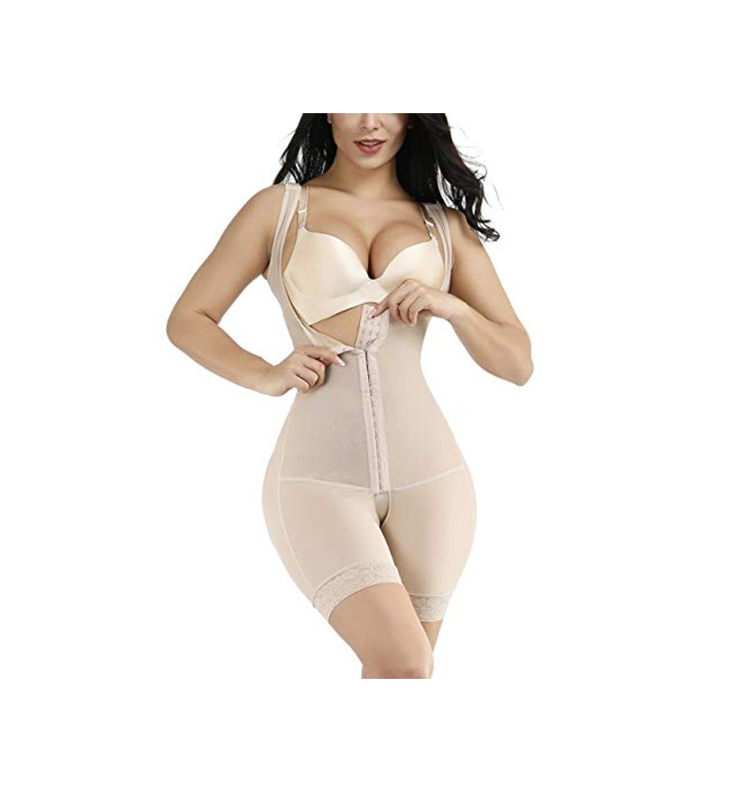 Moda FeelinGirl Mujer Faja Reductora Chaleco sin Costura Corsé Bustier Ajustable Tirantes Faja