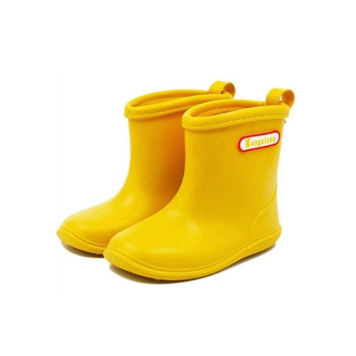 BAIYOU bebé de goma para niños Botas de lluvia impermeable botas de agua Wellington para 2 – 6 años