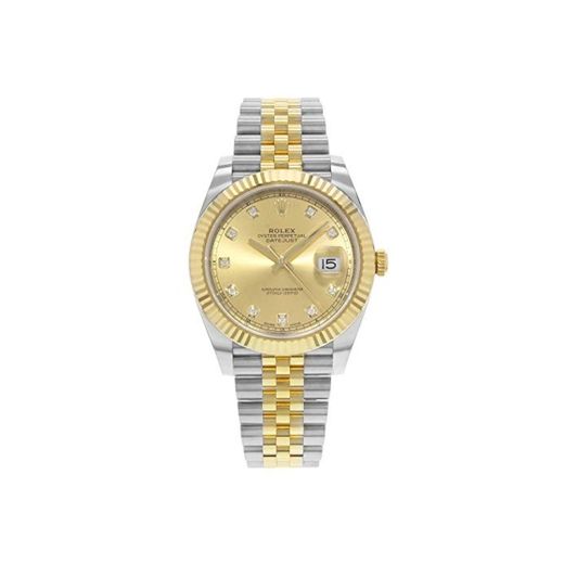 Rolex Datejust 41 Champagne Diamond Steel y 18K oro amarillo Jubilee reloj de los hombres 126333CDJ