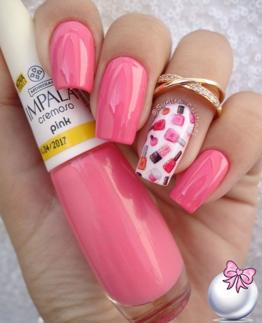 Moda Inspiração unhas pink