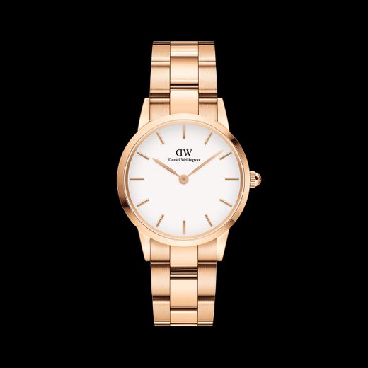 Iconic Link 28 Rose Gold White