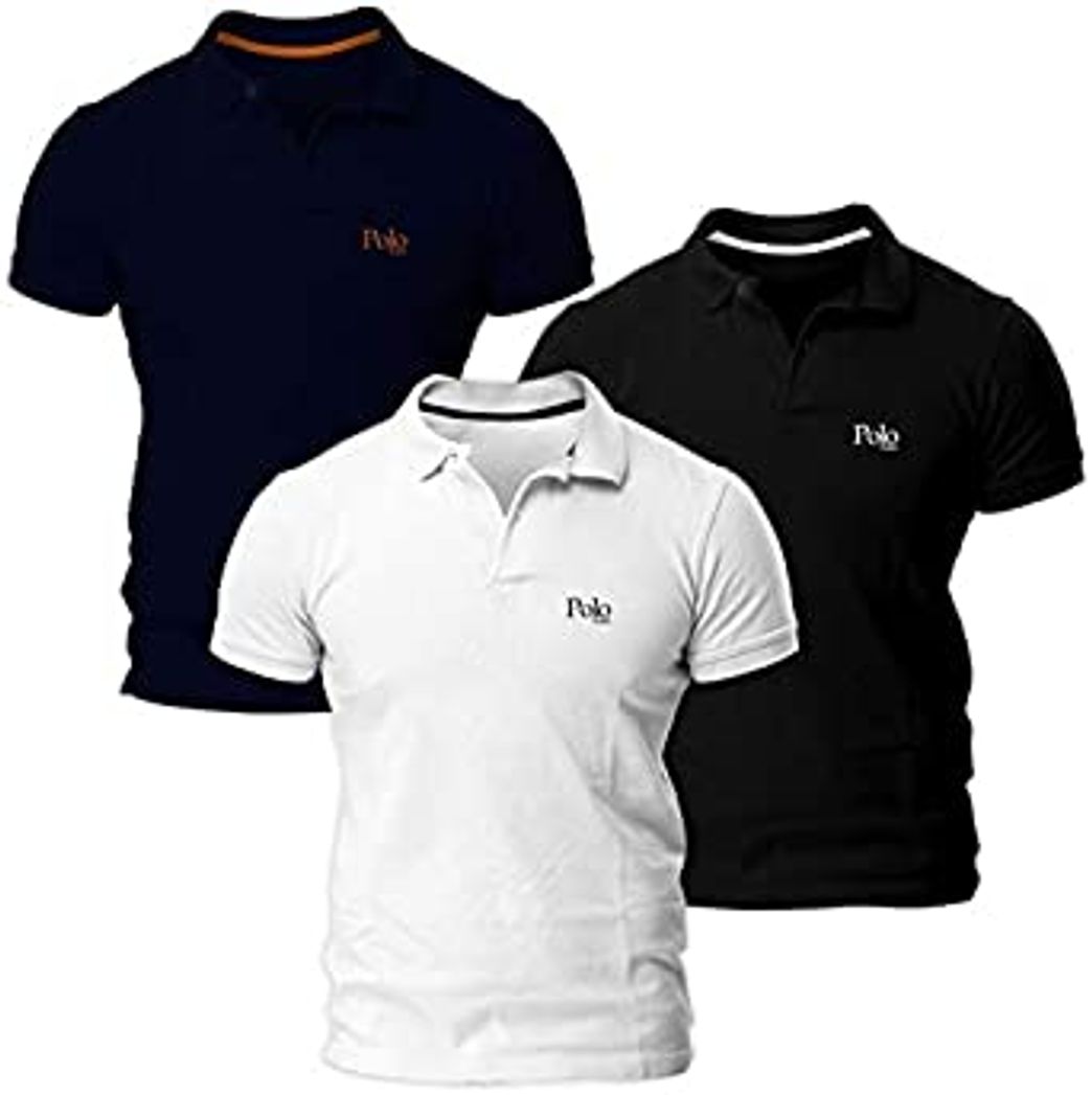 Moda Kit com 3 camisas  polo!