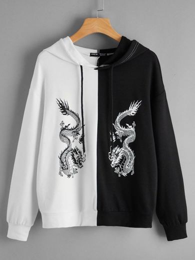 Sudadera dragón bicolor 🐉 