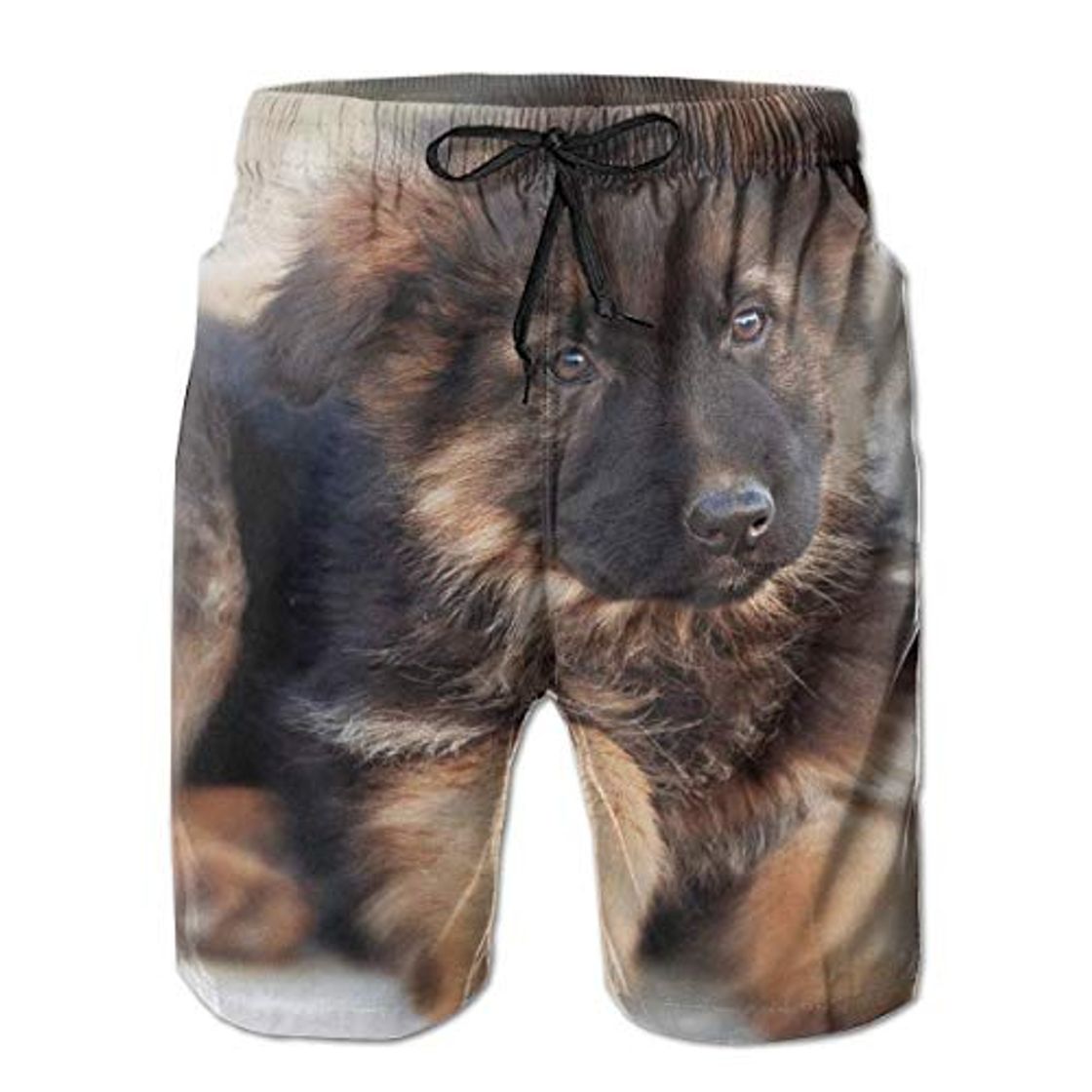 Moda Jhonangel Pastor alemán Cachorro de Perro Lindo para Hombre Boy Swim Trunks Impresión 3D Quick Dry Summer Surf Beach Board Shorts con Forro de Malla XL