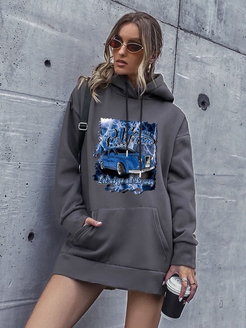 Fashion Grey oversized hoodie