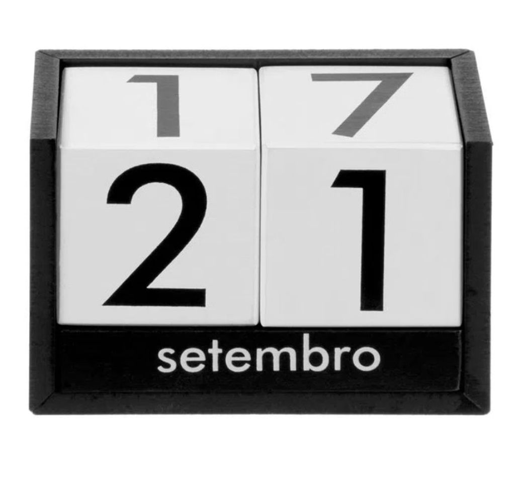 Moda calendário de mesa 