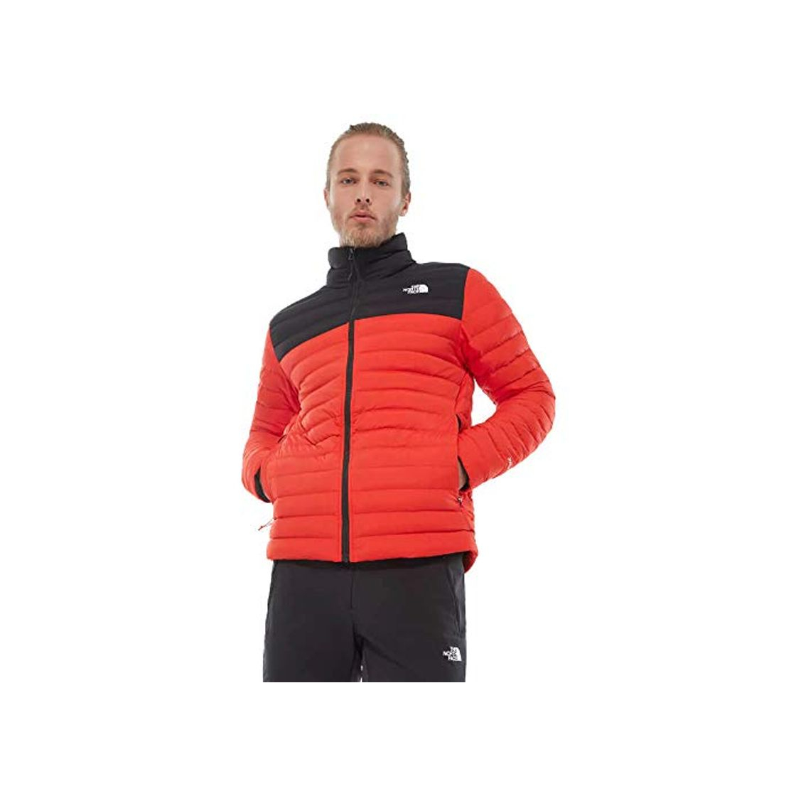 Fashion The North Face Hombres Estirar Chaqueta L Fiery Red