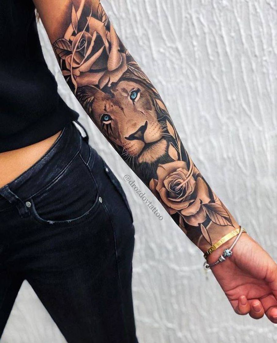 Moda Tatuagem feminina leão 🦁