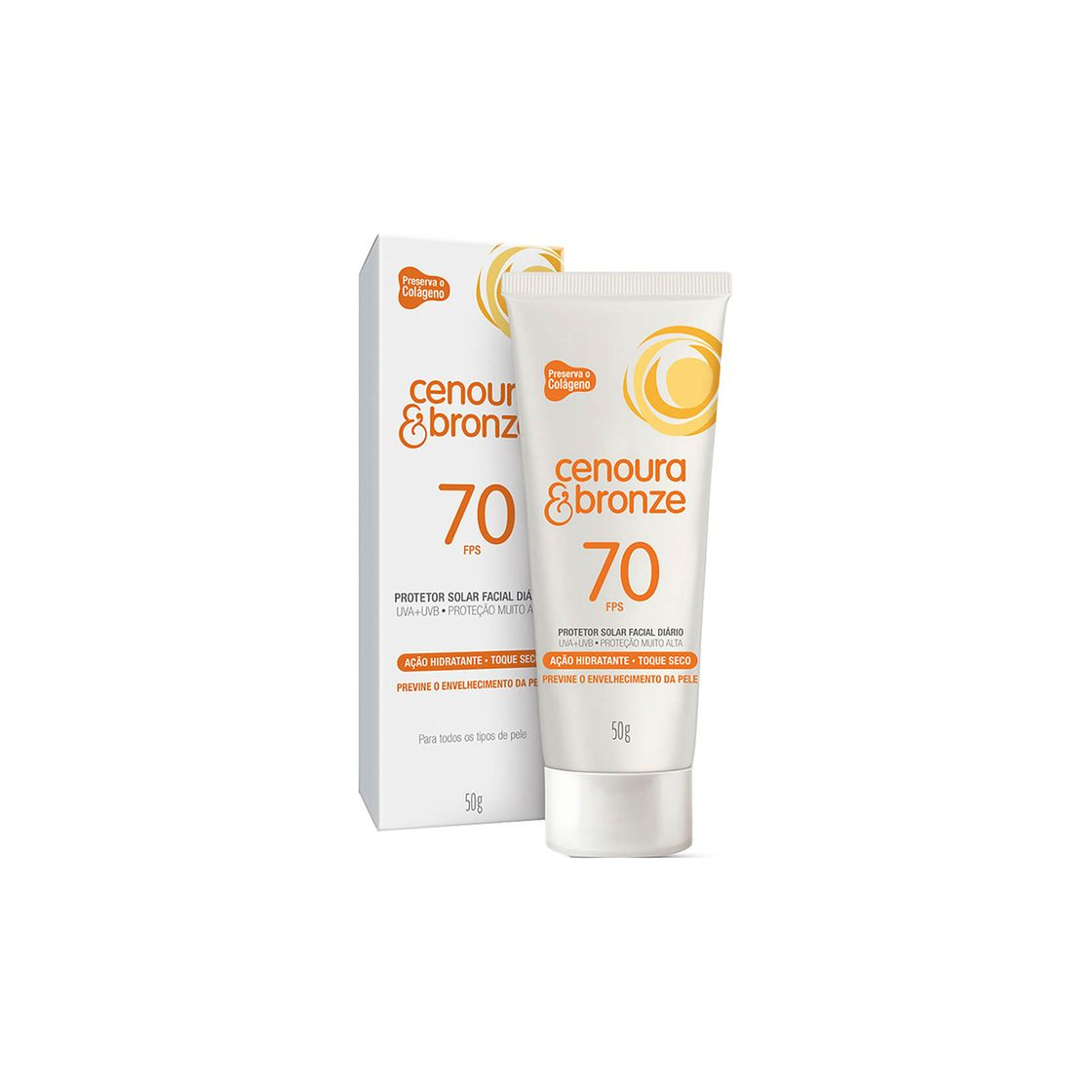 Producto Protetor solar facial cenoura e bronze 