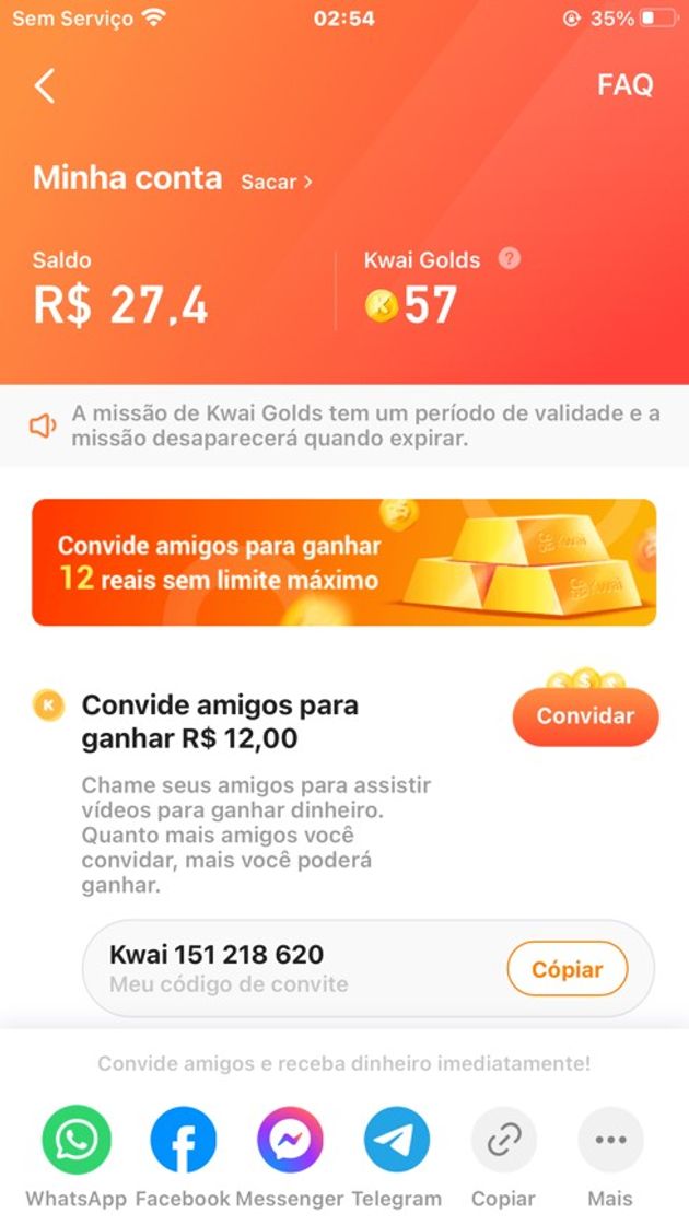 Fashion GANHANDO DINHEIRO REAL COM O KWAI, colocando esse código