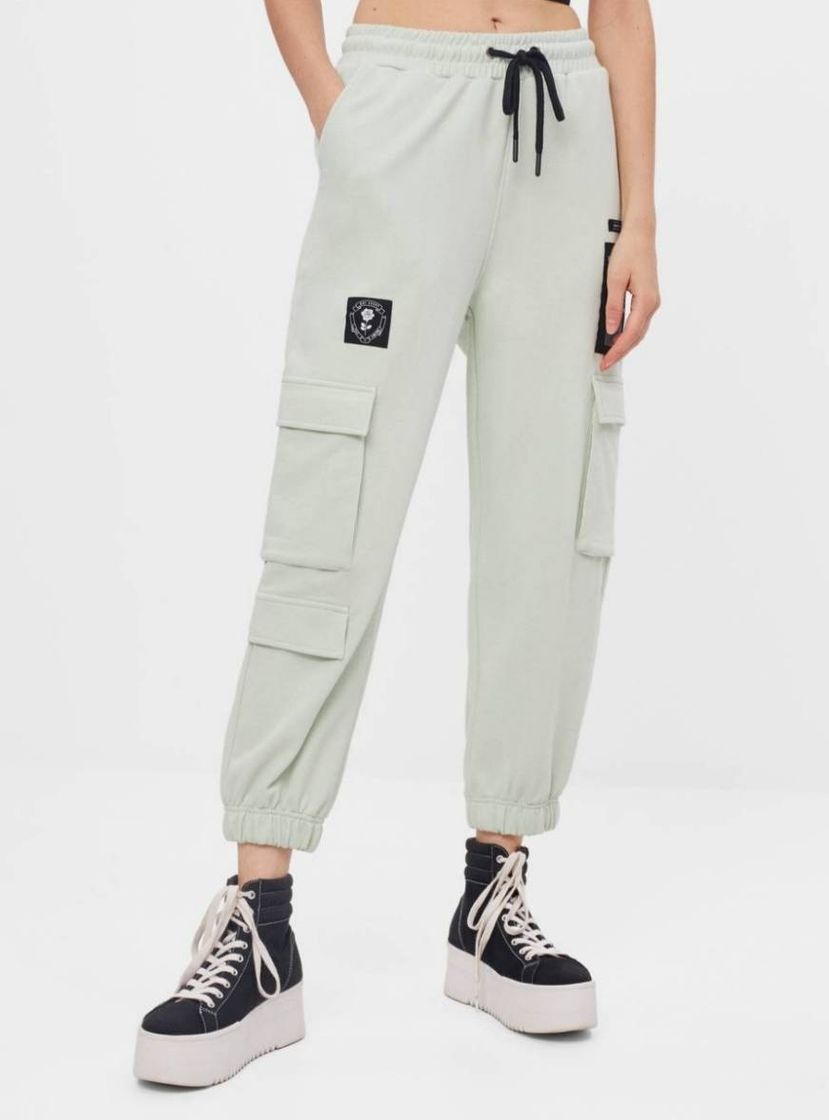 Moda Pantalón jogger cargo felpa