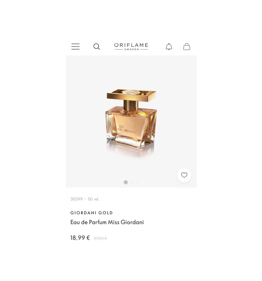 Social GIORDANI GOLD
Eau de Parfum Miss Giordani
18