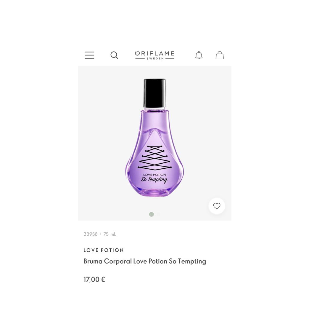 Social LOVE POTION
Bruma Corporal Love Potion So Tempting
17