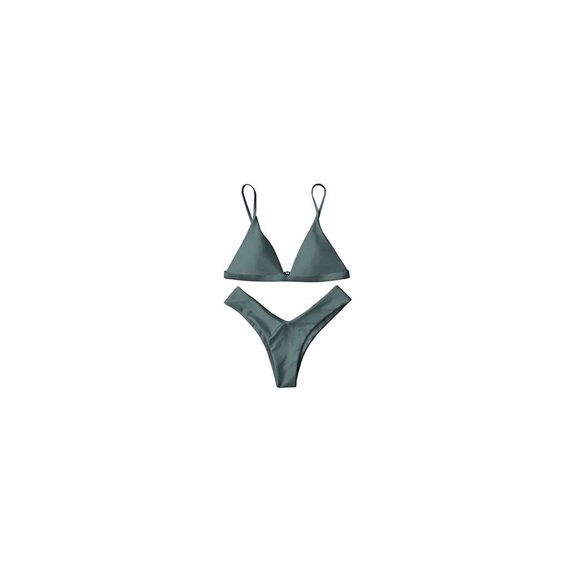 Social ZAFUL Mujer Sólido Tanga Corte Alto Bikini Conjuntos