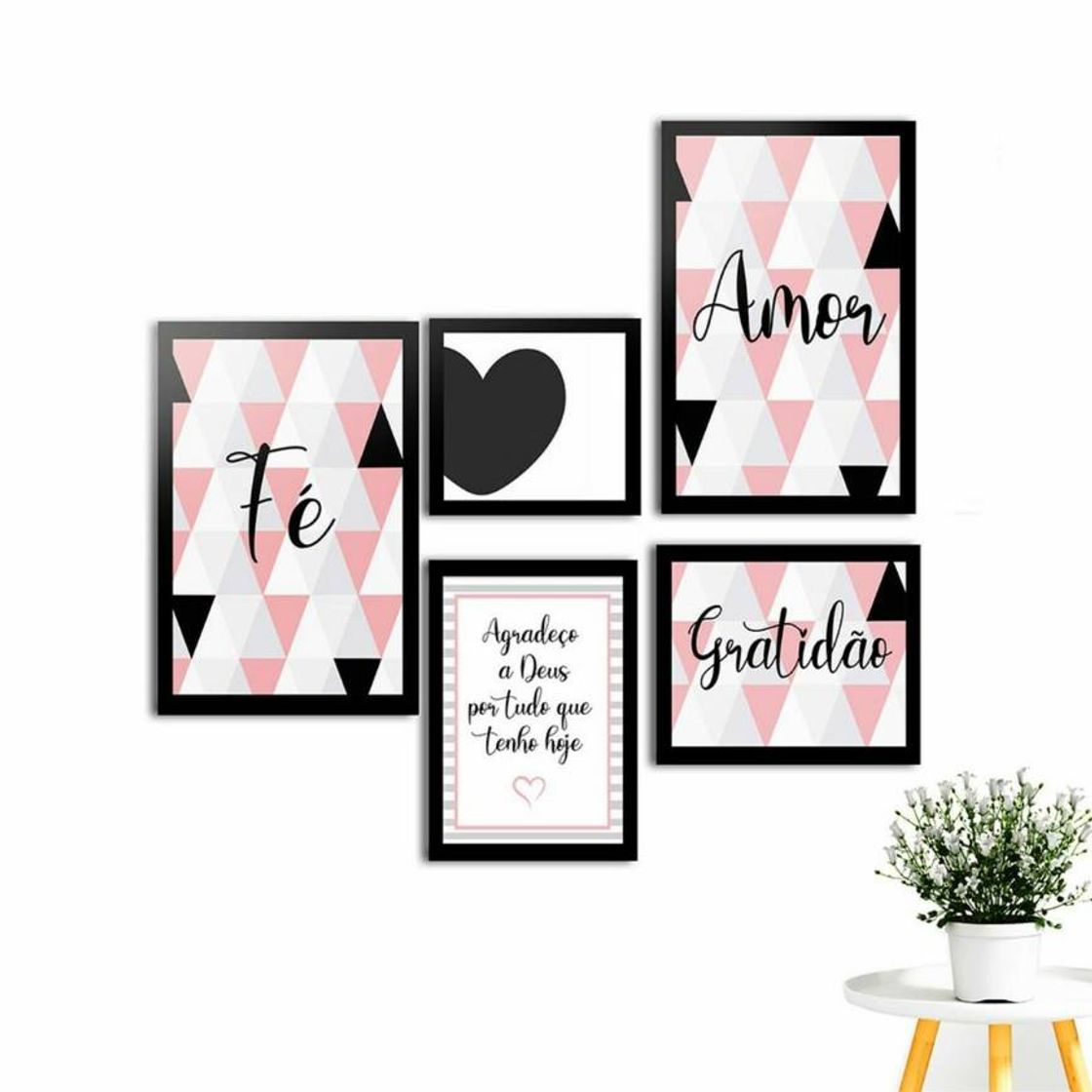 Social Kit Quadros Decorativos Com Moldura Frases Motivacionais 