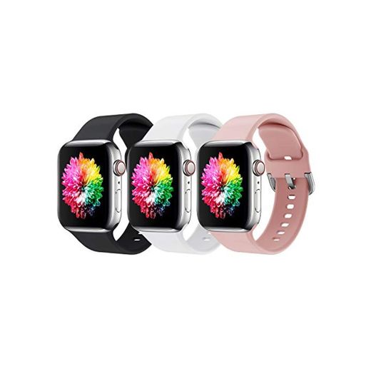 Correa Apple Watch 3 Paquetes, Correas Compatible con Apple Watch 38mm 42mm
