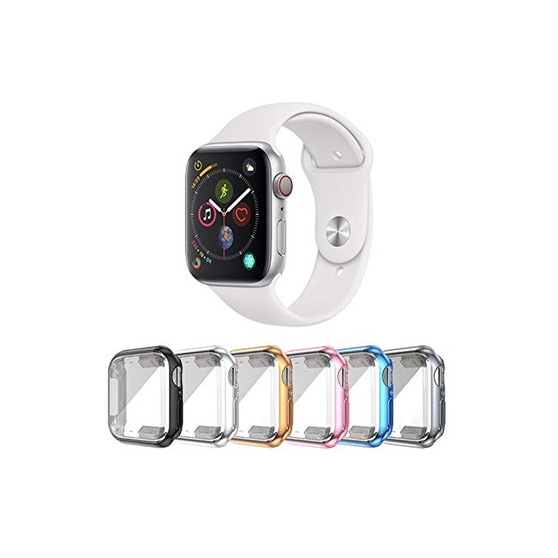 Producto SLYEN Paquete de 6 estuches para Apple Watch con protector de pantalla