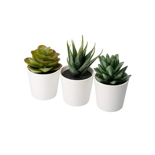 Ikea FEJKA - Juego de 3 Mini Plantas de Escritorio con ventosas