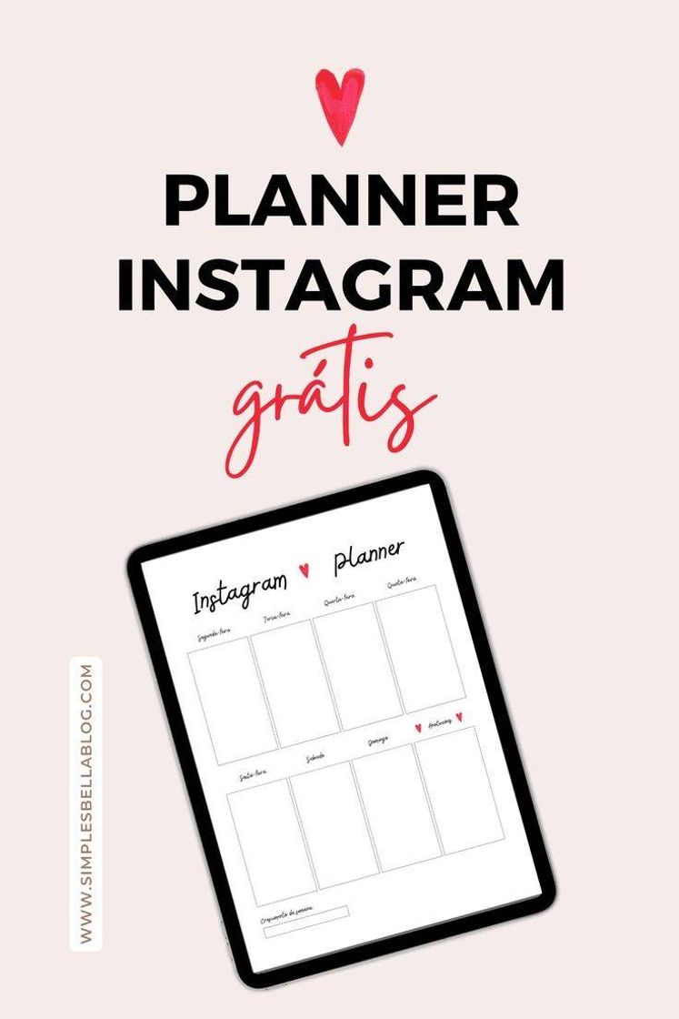 Fashion PLANNER INSTAGRAM 