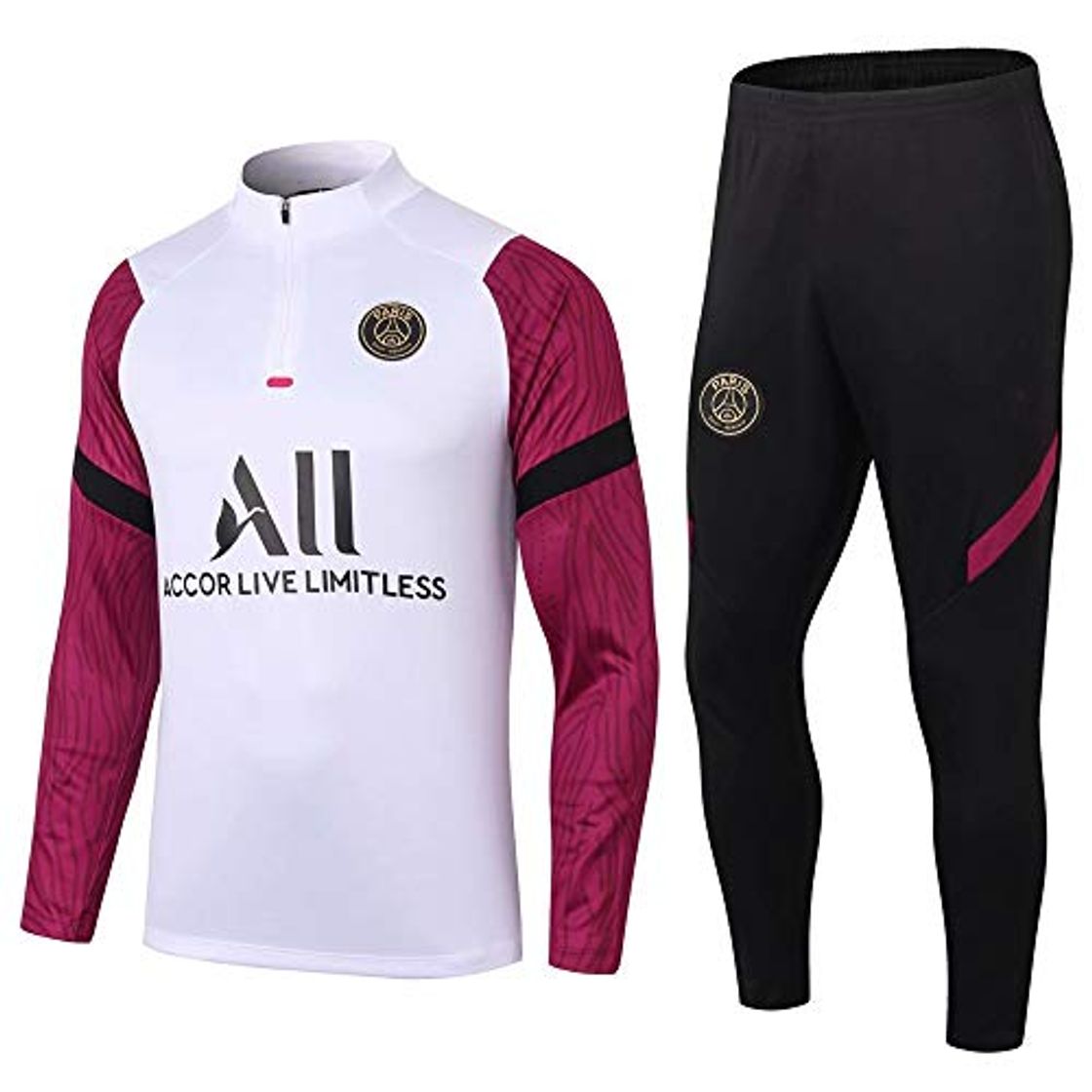 Fashion Paris Pink Manga Larga Uniforme de fútbol Abrigos de Primavera y Verano