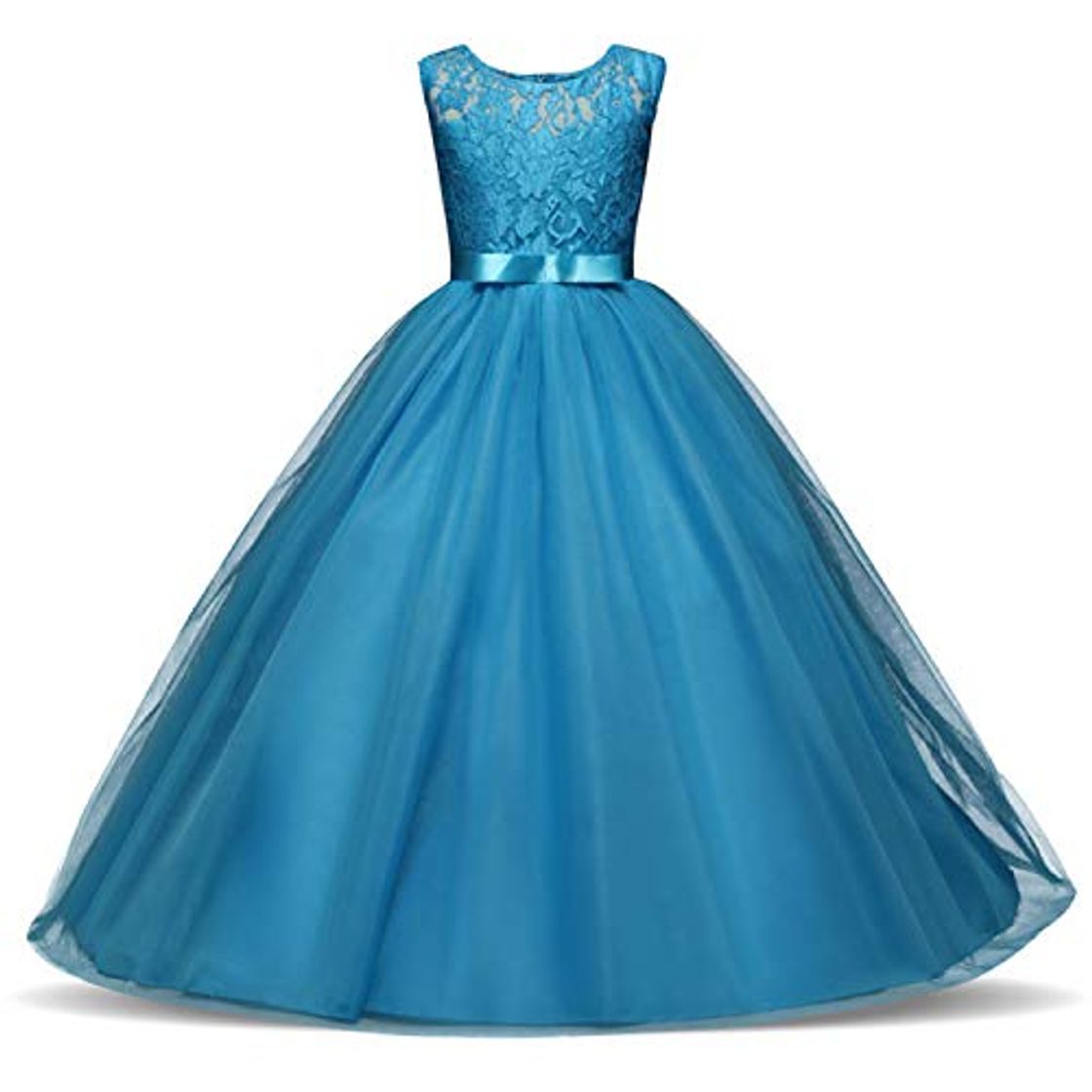 Social TTYAOVO Vestido de Fiesta de Boda de Encaje Bordado sin Mangas para