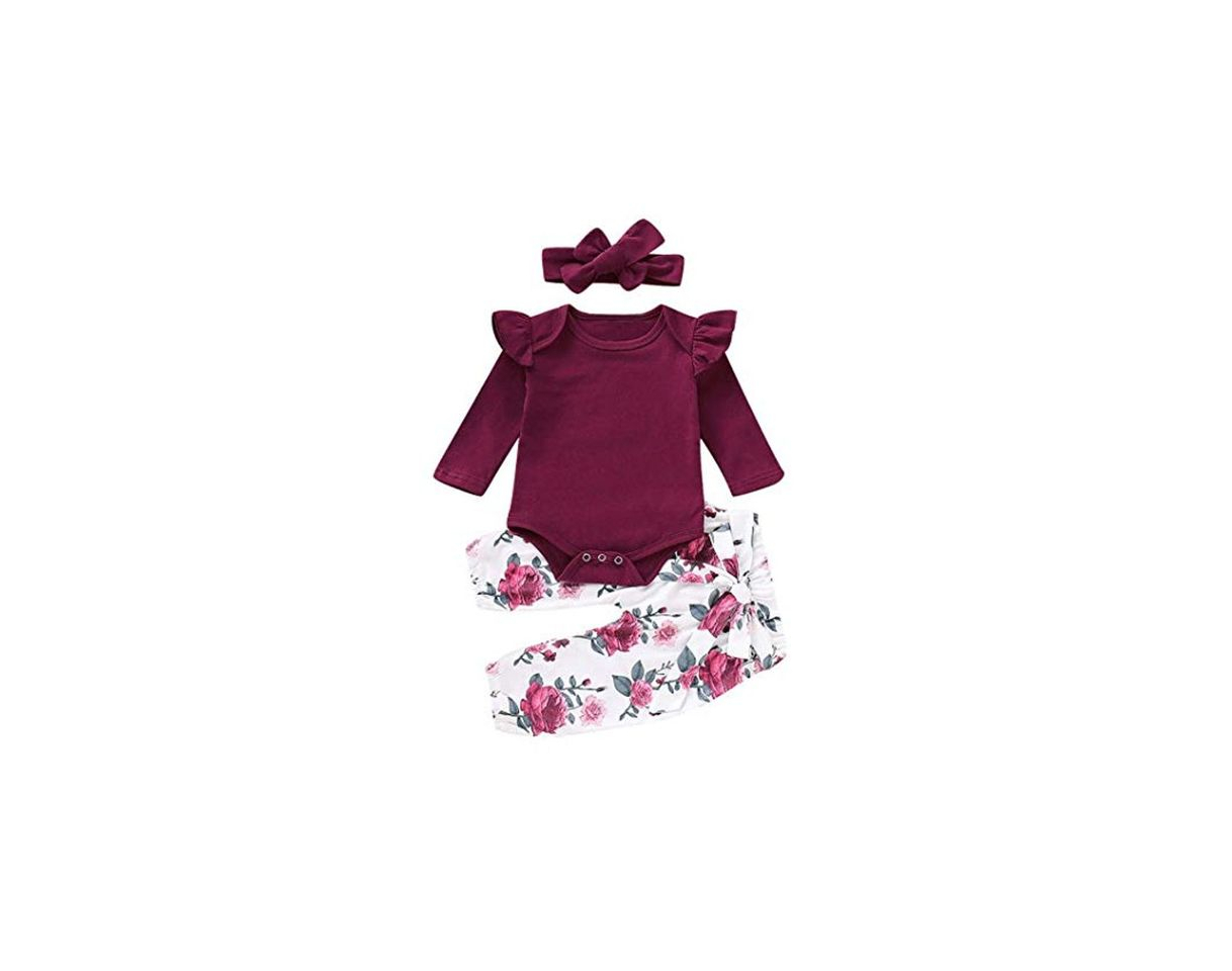 Product SMACO Recién Nacido Infantil Bebés Mameluco de Manga Larga Mono Pantalones Florales