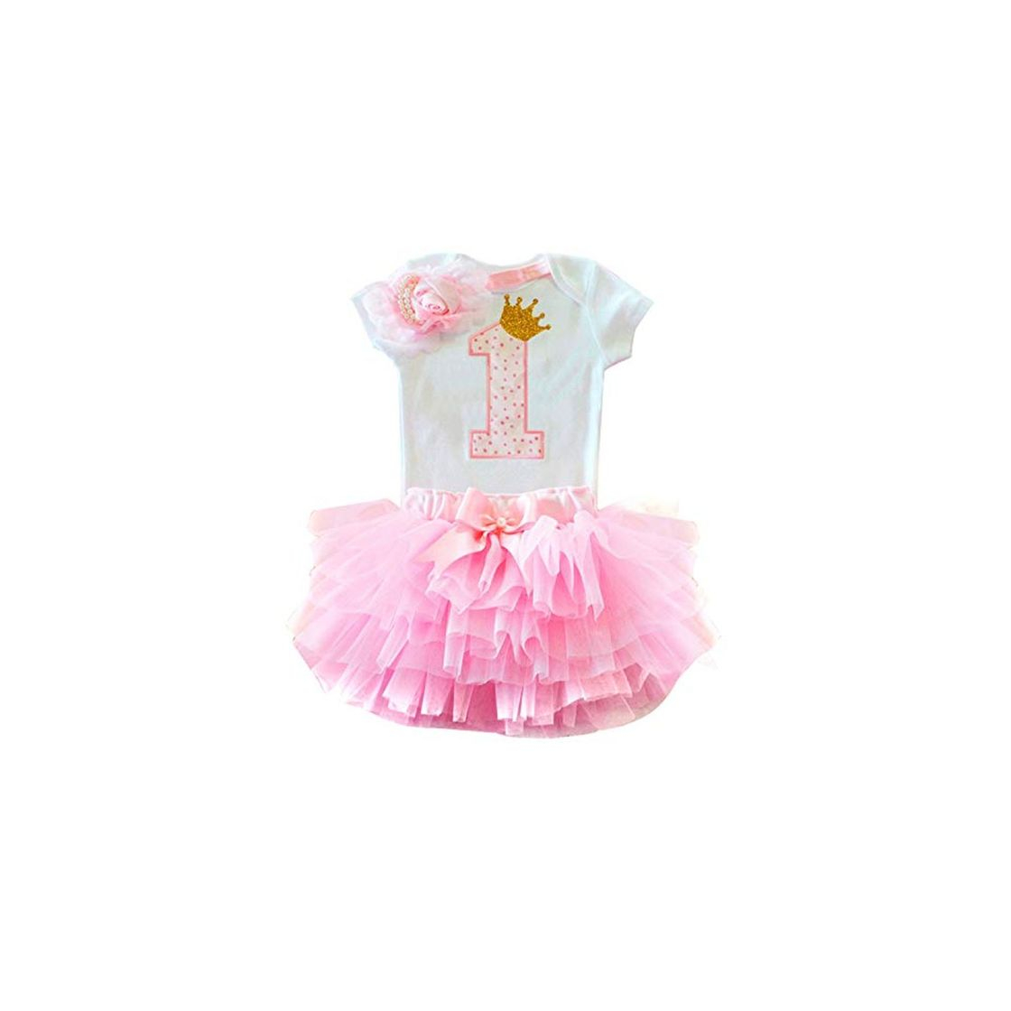 Producto TTYAOVO Bebé Niña 1er cumpleaños 3pcs Conjuntos con Diadema de Unicornio y