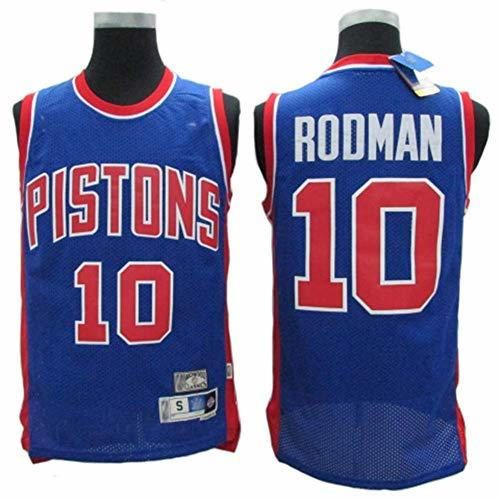 Jersey para Hombre - Dennis Rodman # 10 Detroit Pistons Camiseta Sin