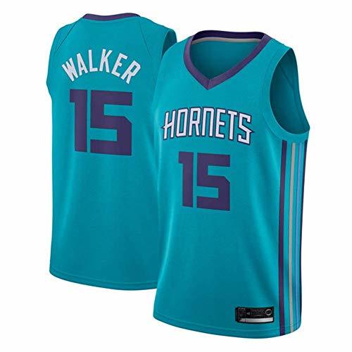 Producto CCKWX Camiseta Unisex Charlotte Hornets 15# Walker Basketball Jerseys-Swingman Edition Mesh Sportswear,Azul,S