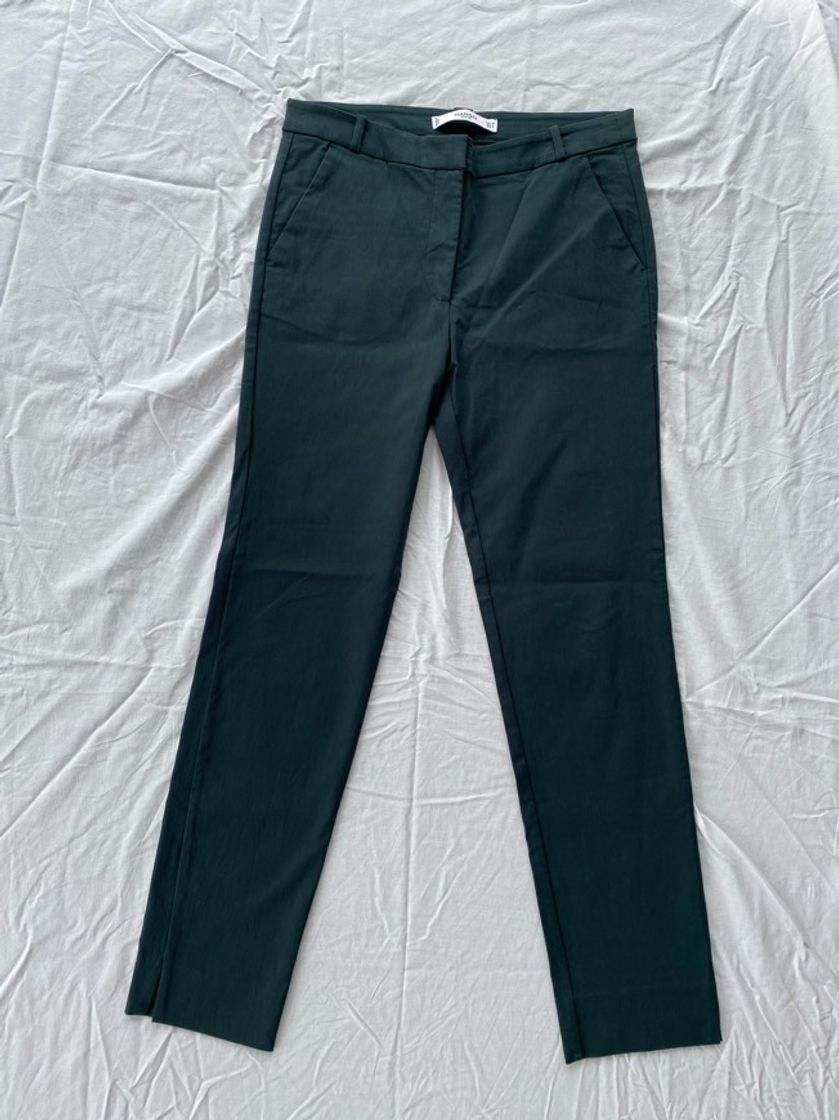 Moda Pantalón Pinza Mango Verde bosque