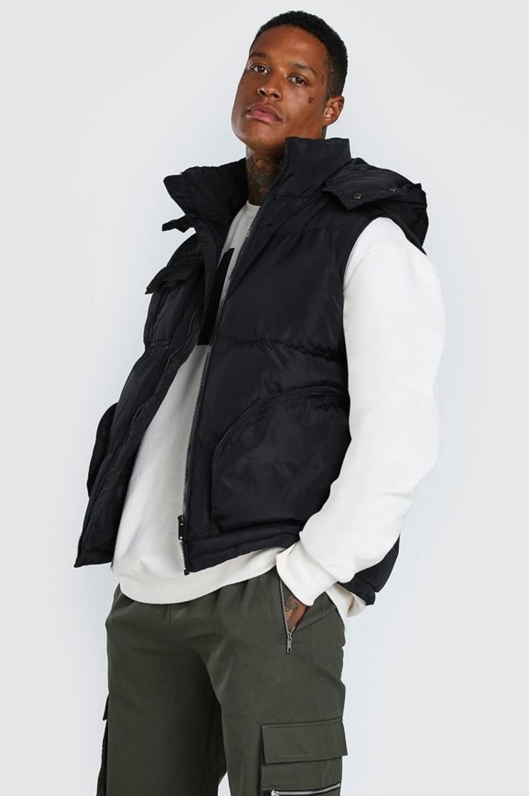 Fashion Black puffer vest