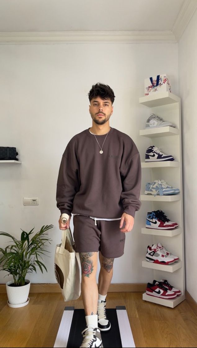 Social Brown Sweat Shorts