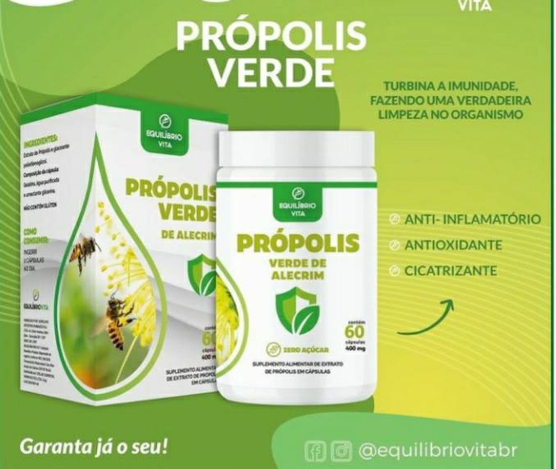 Fashion Propolis verde em capsula gel