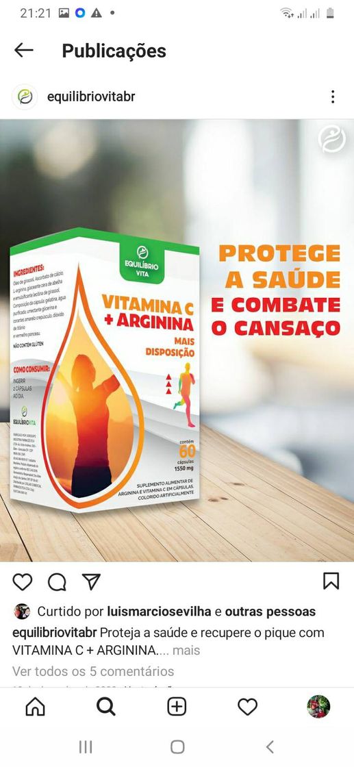 Moda VITAMINA C com Arginina