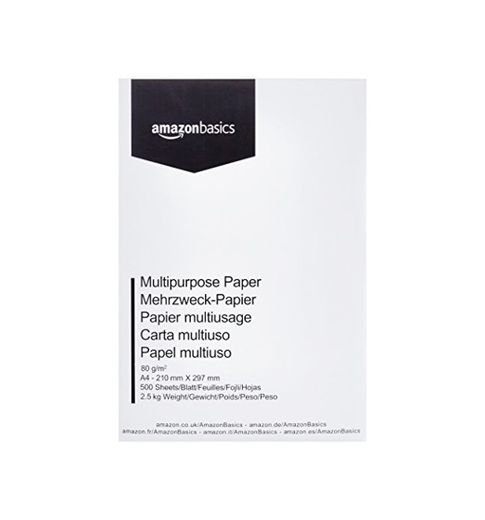 AmazonBasics Papel multiusos para impresora A4 80gsm