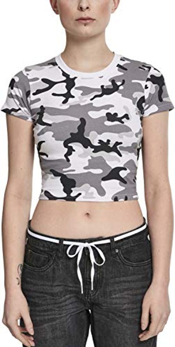 Moda Urban Classics Ladies Stretch Jersey Cropped tee Camiseta, Multicolor